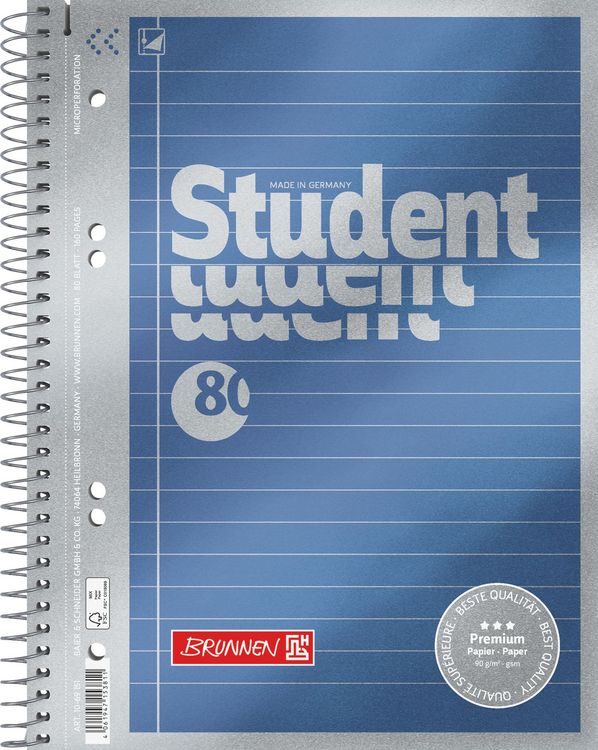 Produktbild: Brunnen Collegeblock Student Premium