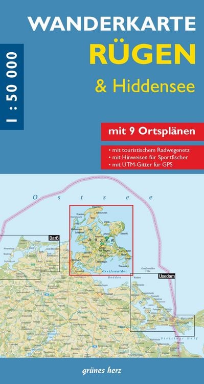 Produktbild: Wanderkarte R&uuml;gen & Hiddensee