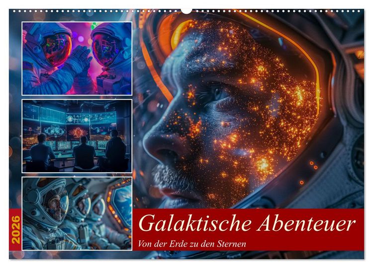 Produktbild: Galaktische Abenteuer (Wandkalender 2026 DIN A2 quer), CALVENDO Monatskalender
