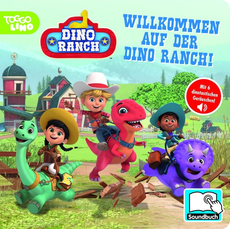 Produktbild: Dino Ranch - Willkommen auf der Dino Ranch! - Pappbilderbuch mit 6 integrierten Sounds - Soundbuch f&uuml;r Kinder ab 18 Monaten
