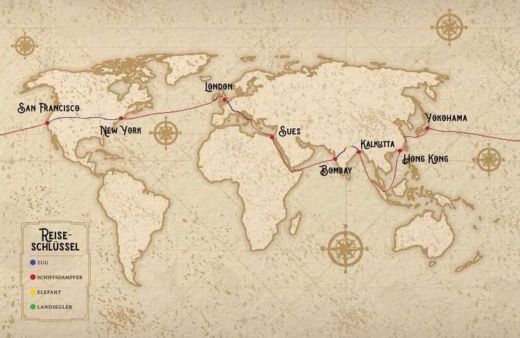 Produktbild: In 80 Rezepten um die Welt - Jules-Verne-Kochbuch