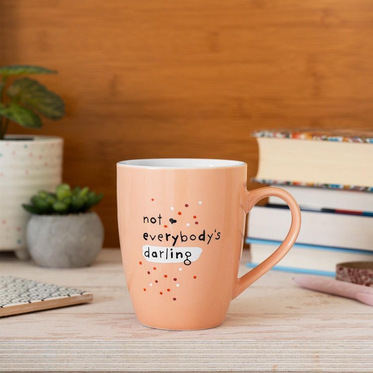 Produktbild: Tasse mit Motivdruck "not everybody&acute;s darling", mit Banderole
