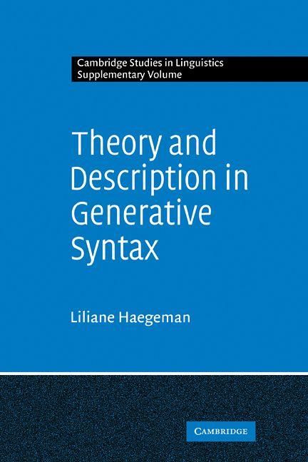 Produktbild: Theory and Description in Generative Syntax