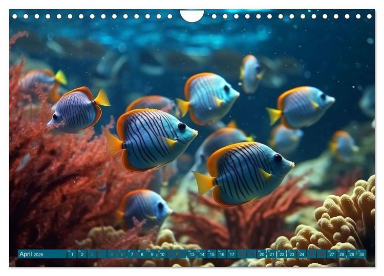 Produktbild: Fantasie bei die Fische! (Wandkalender 2026 DIN A4 quer), CALVENDO Monatskalender