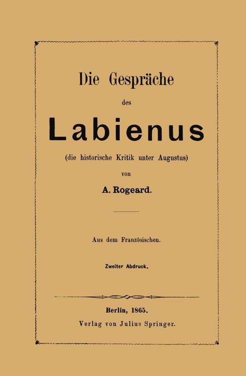 Produktbild: Die Gespr&auml;che des Labienus