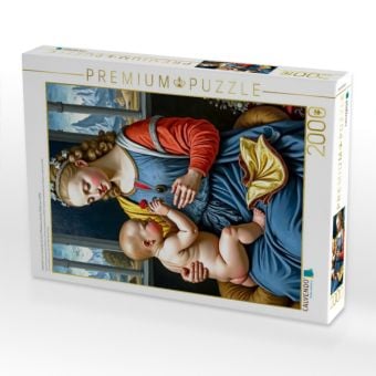 Produktbild: CALVENDO Puzzle Inspiriert von Leonardo da Vinci/Madonna mit der Nelke (um 1475) | 2000 Teile Lege-Gr&ouml;&szlig;e 90x67cm Foto-Puzzle f&uuml;r gl&uuml;ckliche Stunden