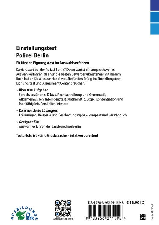 Produktbild: Einstellungstest Polizei Berlin