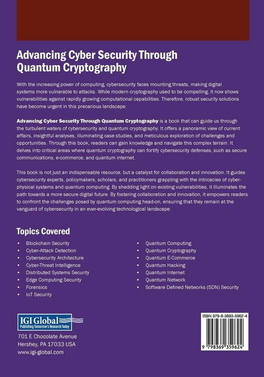 Produktbild: Advancing Cyber Security Through Quantum Cryptography
