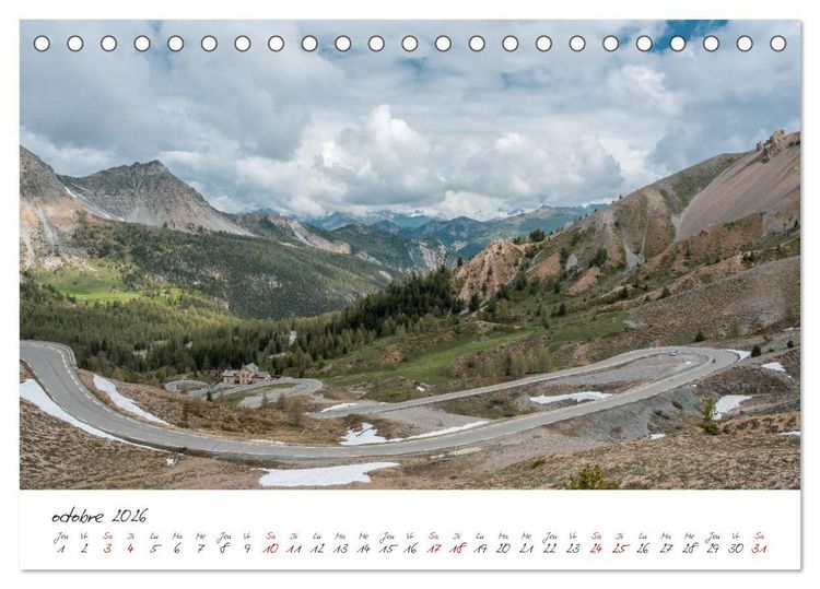 Produktbild: Le col de l'Izoard sur la route des Grandes Alpes (Calendrier de bureau 2026 DIN A5 vertical), CALVENDO calendrier mensuel