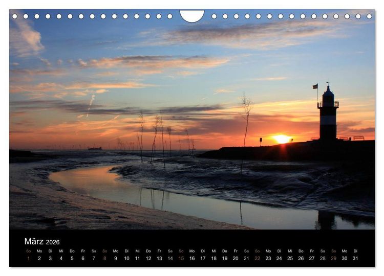 Produktbild: Leuchtturm "Kleiner Preu&szlig;e" (Wandkalender 2026 DIN A4 quer), CALVENDO Monatskalender