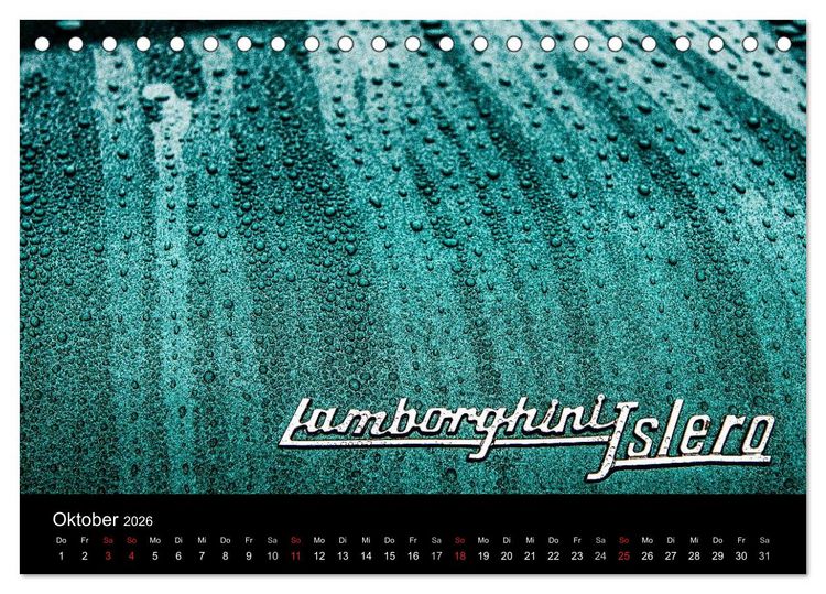 Produktbild: Lamborghini im Regen (Tischkalender 2026 DIN A5 quer), CALVENDO Monatskalender