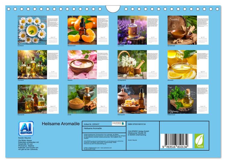 Produktbild: Heilsame Aroma&ouml;le (Wandkalender 2027 DIN A4 quer), CALVENDO Monatskalender