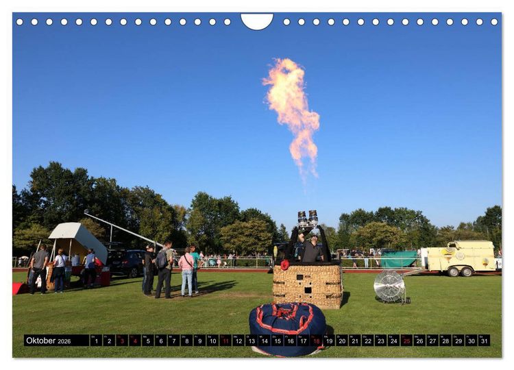 Produktbild: Ballonfahren - Die Stille nach dem Start (Wandkalender 2026 DIN A4 quer), CALVENDO Monatskalender