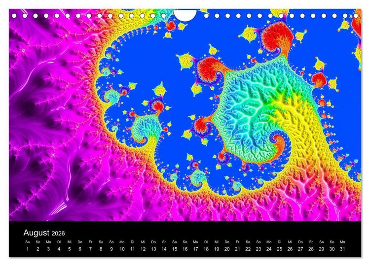 Produktbild: Fraktale - Farben - Formen 2026 (Wandkalender 2026 DIN A4 quer), CALVENDO Monatskalender