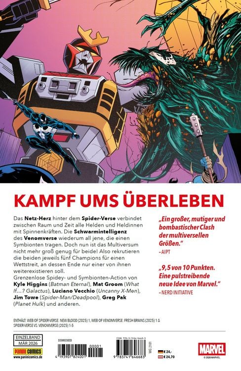 Produktbild: Spider-Verse vs. Venomverse: Spinnen gegen Symbionten