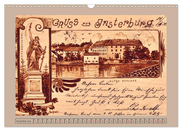 Produktbild: Gruss aus Insterburg - Historische Stadtansichten (Wandkalender 2026 DIN A3 quer), CALVENDO Monatskalender