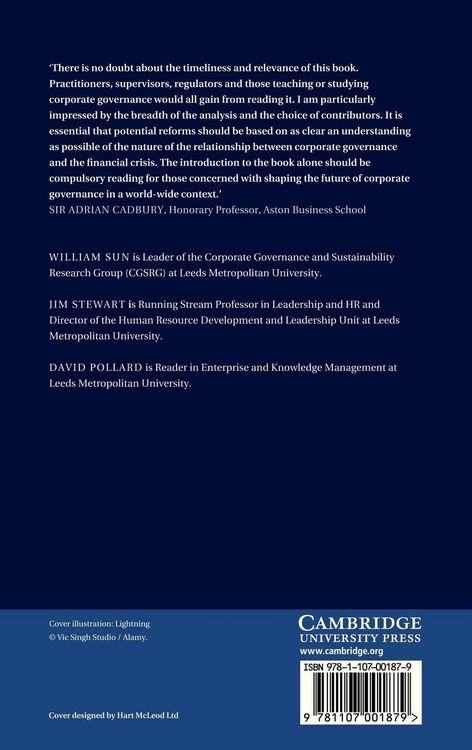 Produktbild: Corporate Governance and the Global Financial Crisis