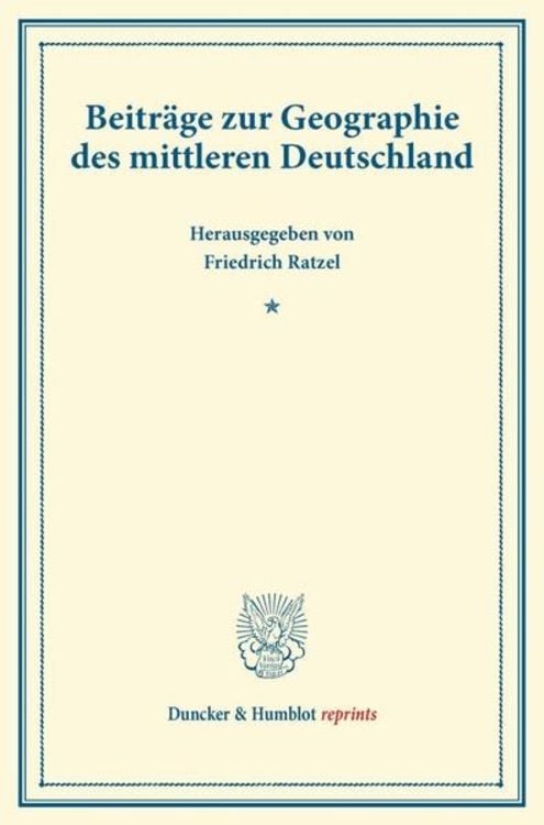 Produktbild: Beitr&auml;ge zur Geographie des mittleren Deutschland.