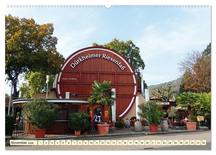 Produktbild: Bad D&uuml;rkheim - Wein, Gradierwerk und Riesenfa&szlig; (hochwertiger Premium Wandkalender 2026 DIN A2 quer), Kunstdruck in Hochglanz