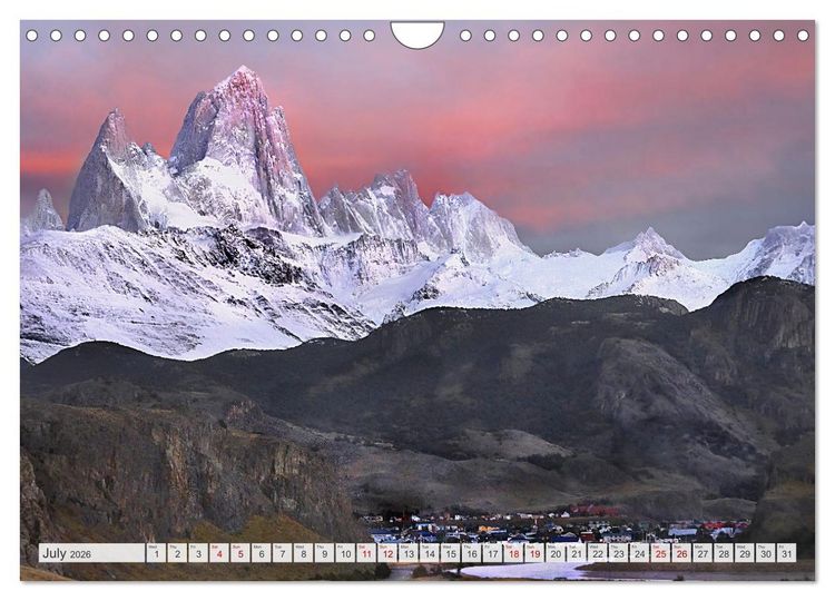 Produktbild: Patagonia, Argentina and Chile National Parks (Wall Calendar 2026 DIN A4 landscape), CALVENDO 12 Month Wall Calendar