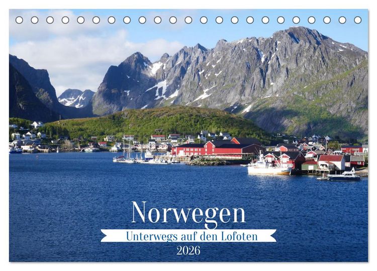 Produktbild: Norwegen - Unterwegs auf den Lofoten (Tischkalender 2026 DIN A5 quer), CALVENDO Monatskalender