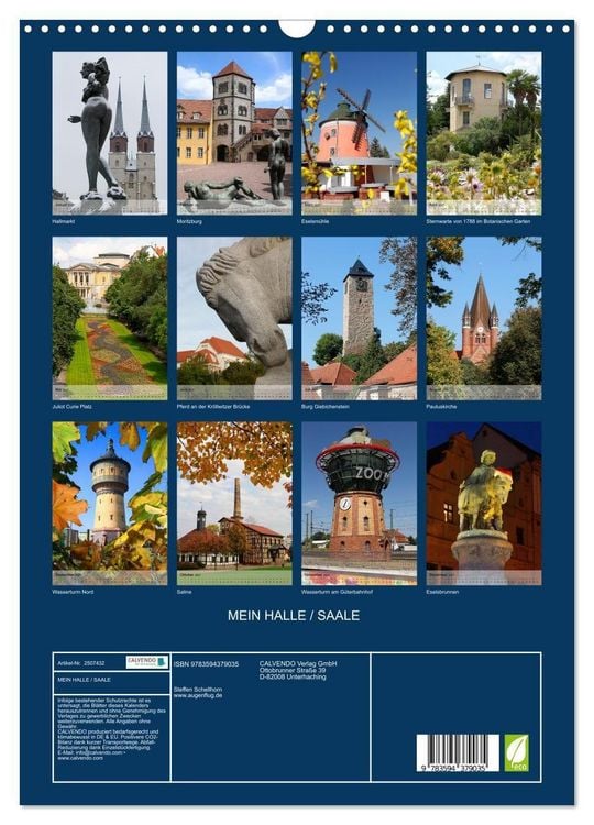 Produktbild: MEIN HALLE / SAALE (Wandkalender 2027 DIN A3 hoch), CALVENDO Monatskalender