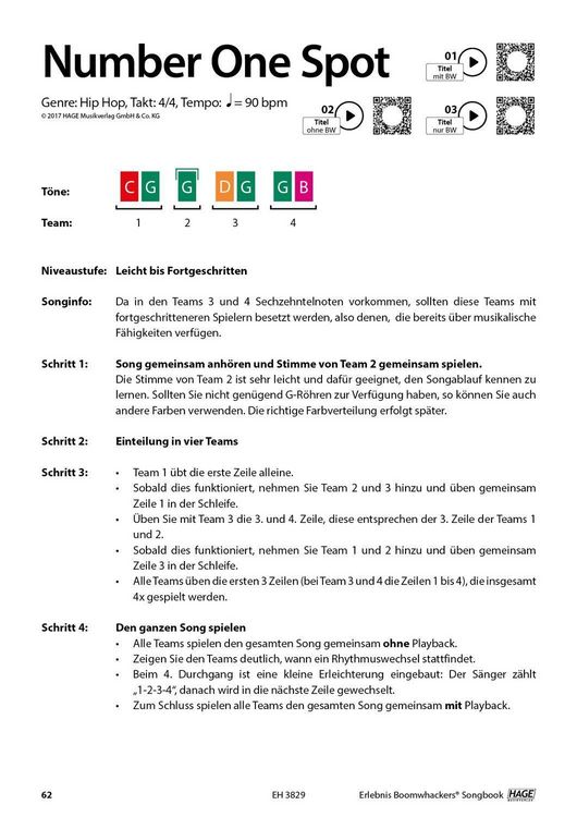 Produktbild: Erlebnis Boomwhackers&reg; Songbook