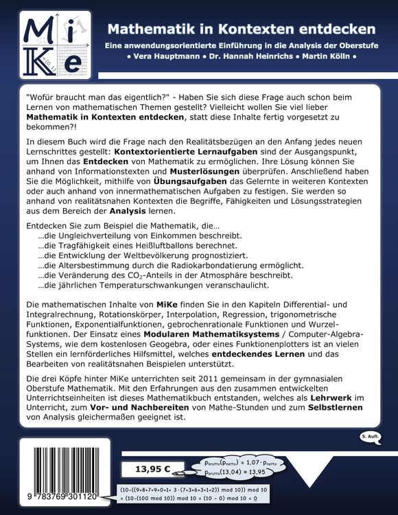 Produktbild: Mathematik in Kontexten entdecken: Analysis