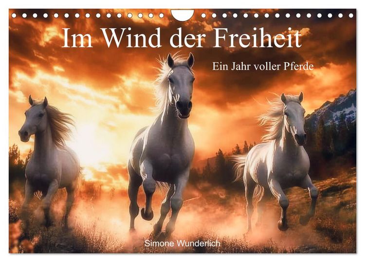 Produktbild: Im Wind der Freiheit - Ein Jahr voller Pferde (Wandkalender 2026 DIN A4 quer), CALVENDO Monatskalender