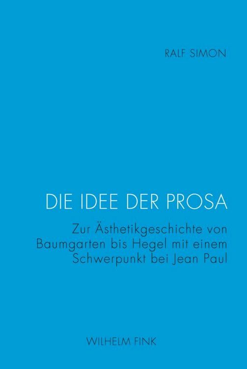 Produktbild: Die Idee der Prosa