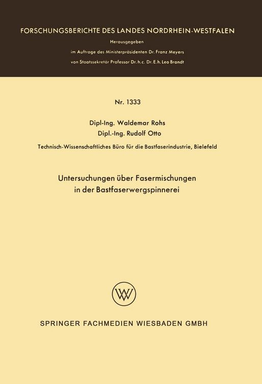 Produktbild: Untersuchungen &uuml;ber Fasermischungen in der Bastfaserwergspinnerei