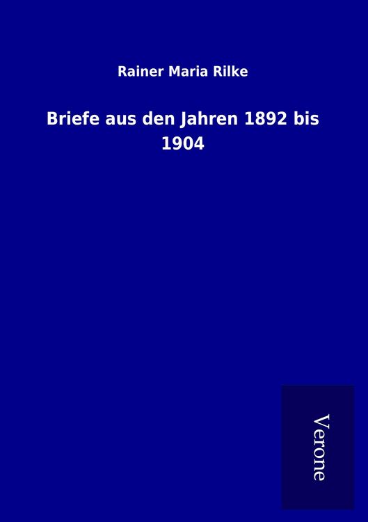 Produktbild: Briefe aus den Jahren 1892 bis 1904