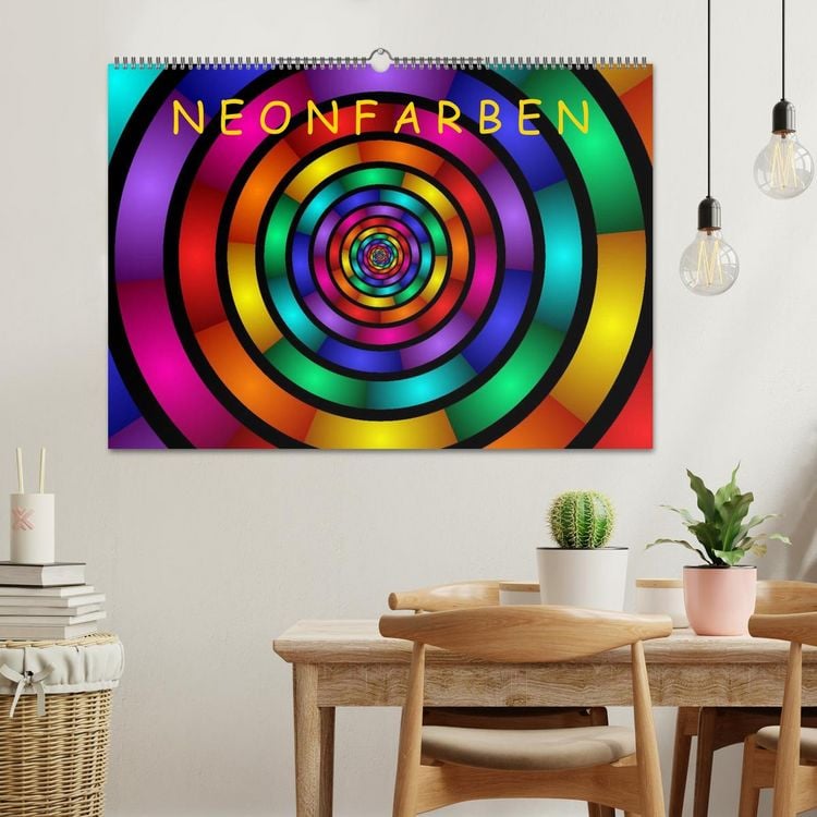 Produktbild: Neonfarben (Wandkalender 2026 DIN A2 quer), CALVENDO Monatskalender