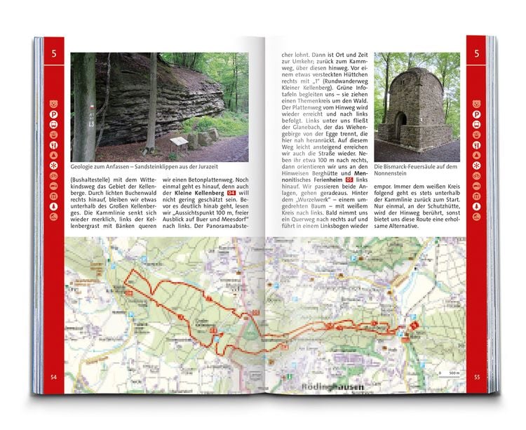 Produktbild: KOMPASS Wanderf&uuml;hrer Naturpark Teutoburger Wald mit Wiehen- und Eggegebirge, 55 Touren