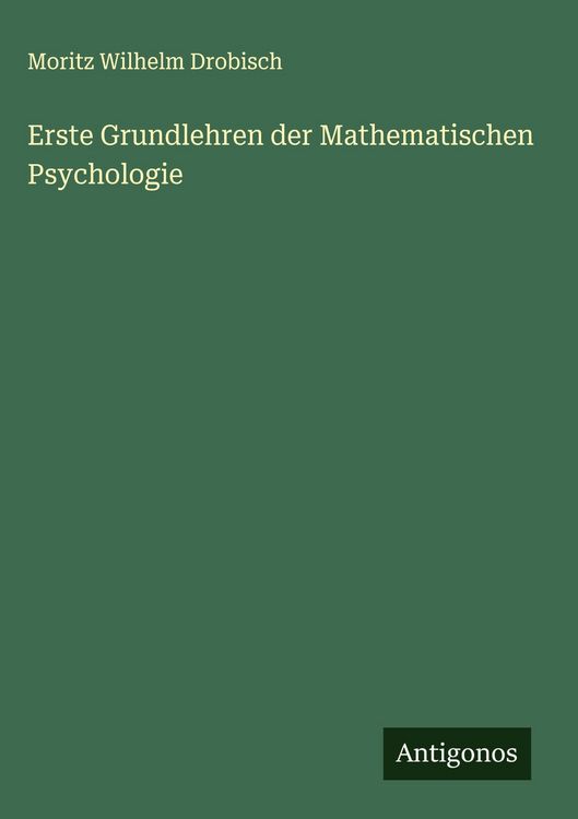 Produktbild: Erste Grundlehren der Mathematischen Psychologie