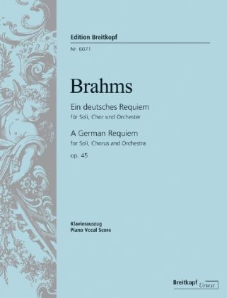 Produktbild: Ein Deutsches Requiem op.45, Klavierauszug