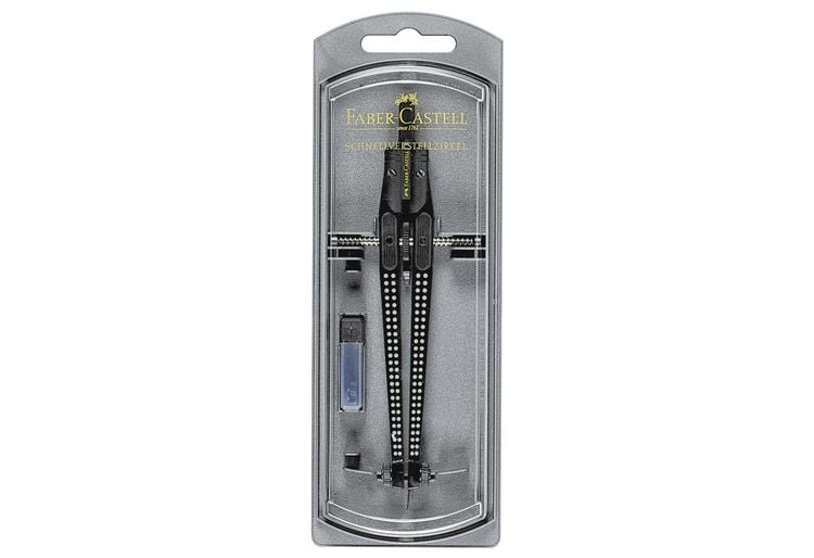 Produktbild: Faber-Castell Schnellverstellzirkel GRIP schwarz