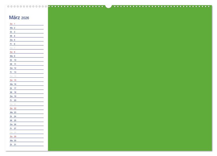 Produktbild: Farbiger Bastelkalender (Wandkalender 2026 DIN A2 quer), CALVENDO Monatskalender