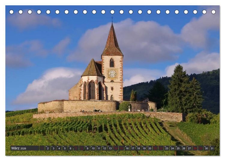 Produktbild: Elsass - Zwischen Rhein und Vogesen (Tischkalender 2026 DIN A5 quer), CALVENDO Monatskalender