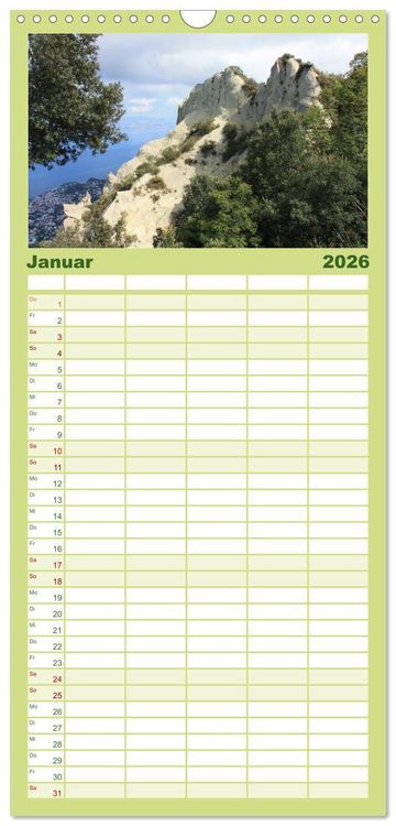 Produktbild: Familienplaner 2026 - Ischia mit 5 Spalten (Wandkalender, 21 x 45 cm) CALVENDO