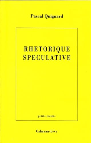 Produktbild: Rhetorique speculative