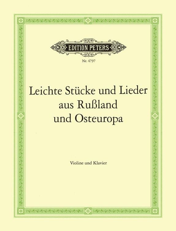 Produktbild: Easy pieces and songs from Russia and Eastern Europe / Leichte Stucke und Lieder aus Russland und Os
