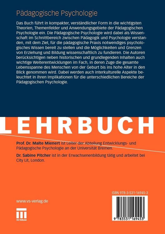 Produktbild: Pädagogische Psychologie