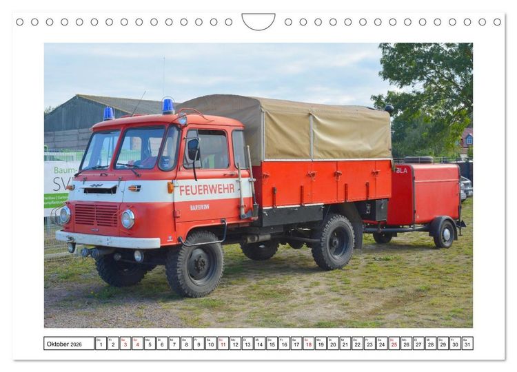 Produktbild: Einsatzfahrzeuge der DDR (Wandkalender 2026 DIN A4 quer), CALVENDO Monatskalender