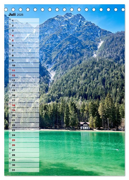 Produktbild: S&uuml;d-Tirol Terminplaner (Tischkalender 2026 DIN A5 hoch), CALVENDO Monatskalender