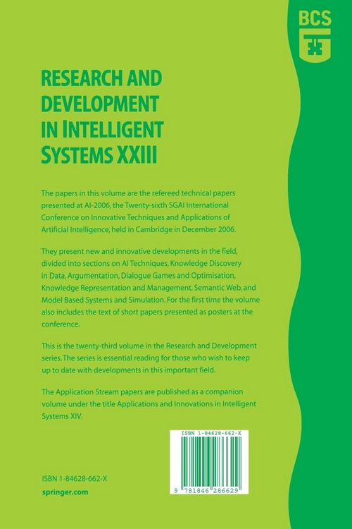 Produktbild: Research and Development in Intelligent Systems XXIII
