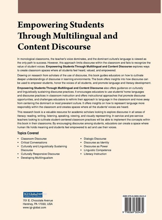 Produktbild: Empowering Students Through Multilingual and Content Discourse