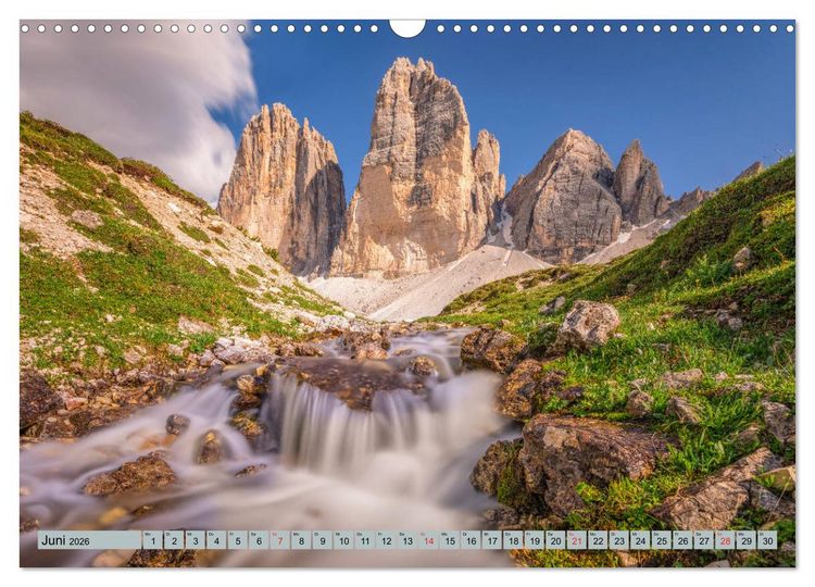 Produktbild: Dolomiten, Alpenparadies im Norden Italiens (Wandkalender 2026 DIN A3 quer), CALVENDO Monatskalender