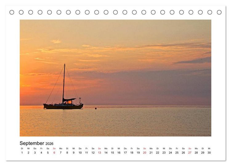 Produktbild: Sylt - Tage am Meer (Tischkalender 2026 DIN A5 quer), CALVENDO Monatskalender