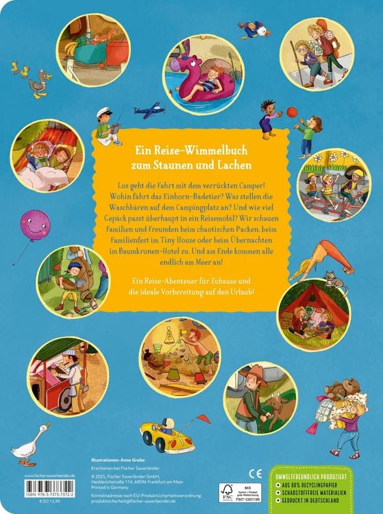 Produktbild: Camper, Zelt und Ferienzeit. Unser gro&szlig;es Reise-Wimmelbuch